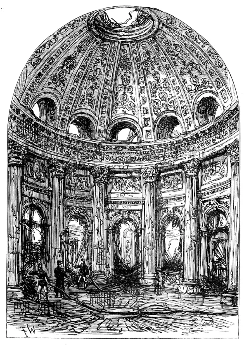 Framed Print : The Royal Palace of Laeken, Brussels, destroyed by fire: the Vestibule, 1890. Creator: Unknown Framed Print : The Royal Palace of Laeken, Brussels, destroyed by fire: the Vestibule, 1890. Creator: Unknown