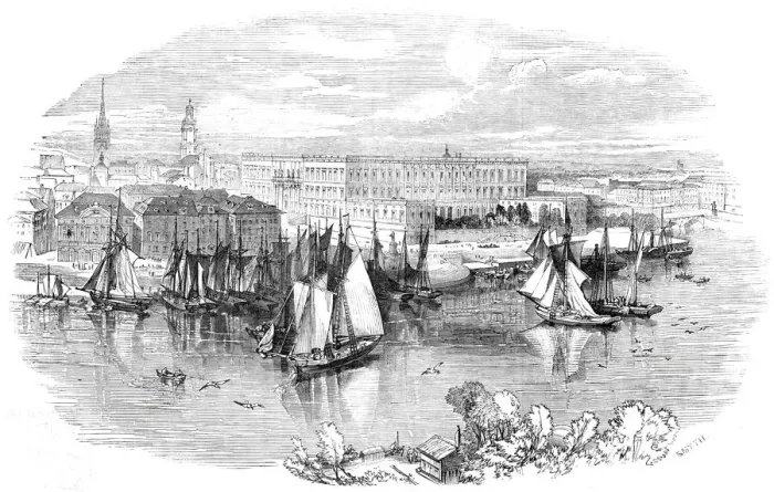 Framed Print : The Royal Palace, Stockholm, 1844. Creator: Unknown Framed Print : The Royal Palace, Stockholm, 1844. Creator: Unknown