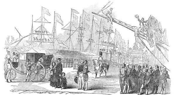 The Royal Party at King William Dock, Dundee, 1844. Creator: Ebenezer Landells
