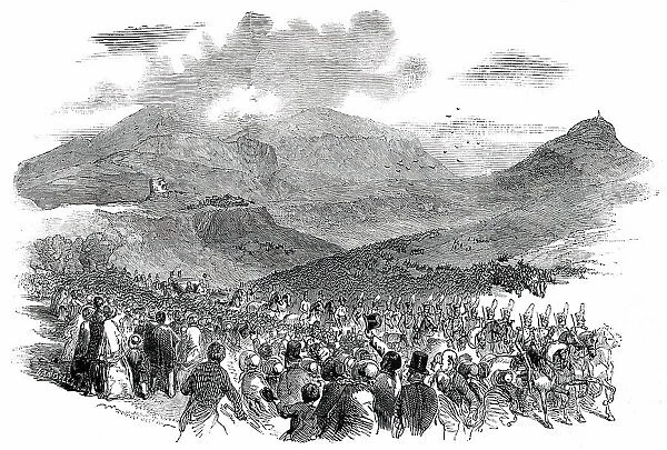 The Royal Procession to Holyrood, 1850. Creator: Ebenezer Landells