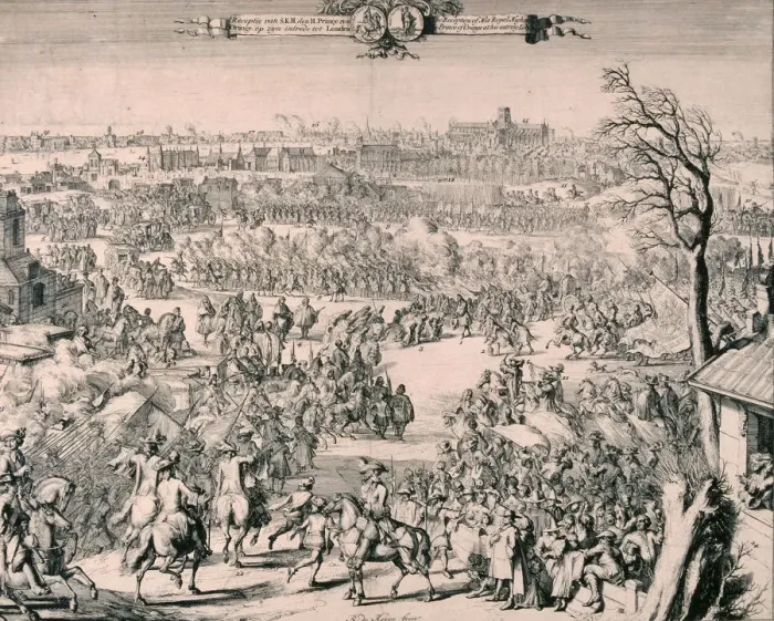 Framed Print : Royal Procession of King William III, 1688. Artist: Romeyn de Hooghe Framed Print : Royal Procession of King William III, 1688. Artist: Romeyn de Hooghe