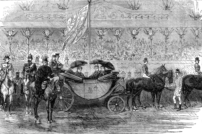 Framed Print : Royal Review of Scottish Volunteers at Edinburgh: The Queen's Carriage at the Saluting Point, 1881. Creator: Unknown. Royal Review of Scottish Volunteers at Edinburgh: The Queen's Carriage at the Saluting Point, 1881. Creator: Unknown Framed Print : Royal Review of Scottish Volunteers at Edinburgh: The Queen's Carriage at the Saluting Point, 1881. Creator: Unknown. Royal Review of Scottish Volunteers at Edinburgh: The Queen's Carriage at the Saluting Point, 1881. Creator: Unknown