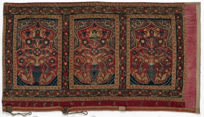Framed Print : Royal Round Tent made for Muhammad Shah (wall panel with three panels A), 1834-1848 Framed Print : Royal Round Tent made for Muhammad Shah (wall panel with three panels A), 1834-1848
