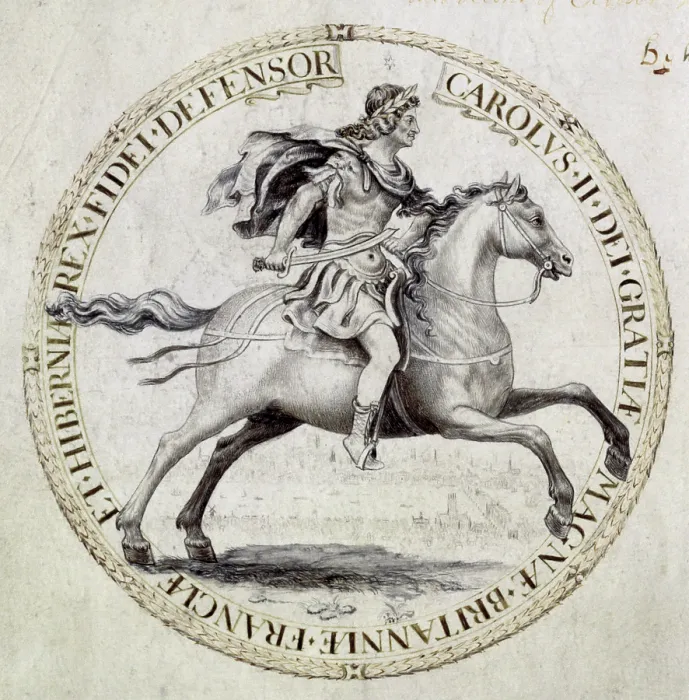 Framed Print : Royal seal of Charles II, 1662. Creator: Unknown Framed Print : Royal seal of Charles II, 1662. Creator: Unknown