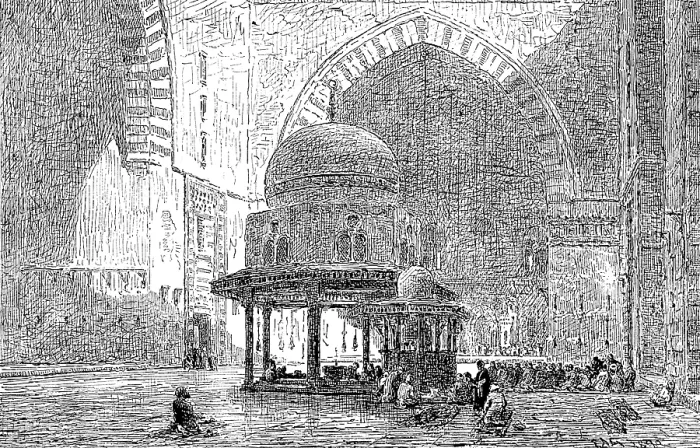 Framed Print : Royal Soc. Painters in Water Colours: 'Int. Mosque of Sultan Hassan, Cairo' - E. A. Goodall, 1890. Creator: Unknown Framed Print : Royal Soc. Painters in Water Colours: 'Int. Mosque of Sultan Hassan, Cairo' - E. A. Goodall, 1890. Creator: Unknown
