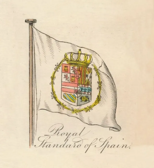 Framed Print : Royal Standard of Spain, 1838 Framed Print : Royal Standard of Spain, 1838