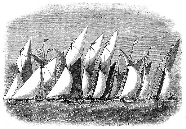 The Royal Thames Yacht Club Match, 1858. Creator: Unknown
