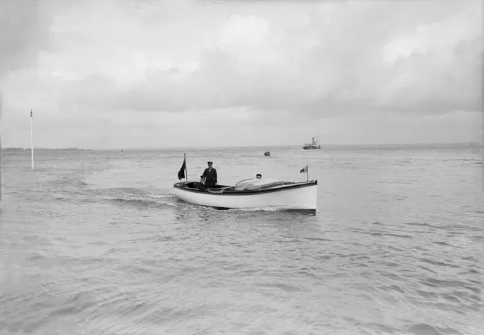 Framed Print : The Royal Thames Yacht Clubs motor launch Salee Rover, 1912 Framed Print : The Royal Thames Yacht Clubs motor launch Salee Rover, 1912