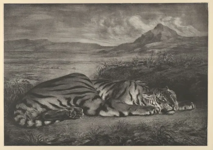 Framed Print : Royal Tiger, 1829. 1829. Creator: Eugene Delacroix Framed Print : Royal Tiger, 1829. 1829. Creator: Eugene Delacroix