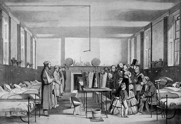 Framed Print : The royal visit to Brompton Hospital, 1850s, (c1920) Framed Print : The royal visit to Brompton Hospital, 1850s, (c1920)