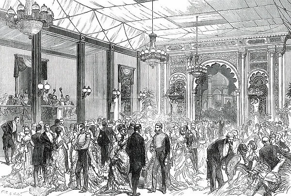 The Royal Visit to the City: the Indian Ball-Room at the Guildhall, 1876. Creator: C.R