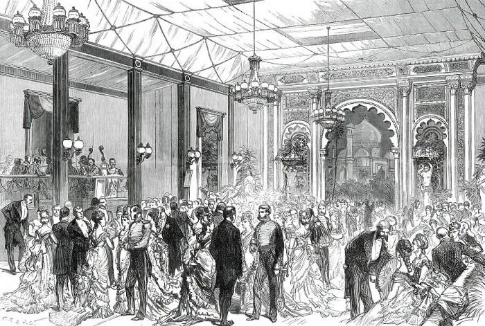 Framed Print : The Royal Visit to the City: the Indian Ball-Room at the Guildhall, 1876. Creator: C.R Framed Print : The Royal Visit to the City: the Indian Ball-Room at the Guildhall, 1876. Creator: C.R