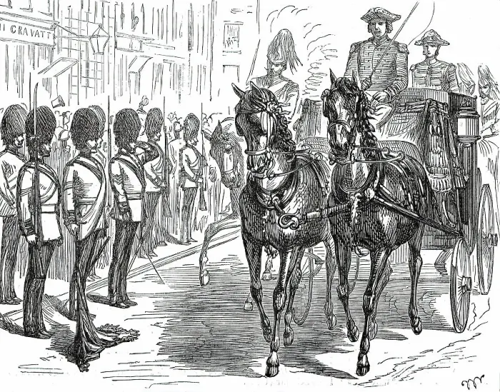 Framed Print : The Royal Visit to the City: Salute of the Hon. Artillery Company, 1876. Creator: Unknown Framed Print : The Royal Visit to the City: Salute of the Hon. Artillery Company, 1876. Creator: Unknown