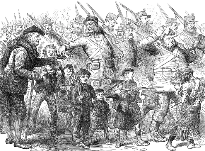 Framed Print : The Royal Visit to Edinburgh: The Scottish Volunteers - The March-Out, 1881. Creator: Unknown Framed Print : The Royal Visit to Edinburgh: The Scottish Volunteers - The March-Out, 1881. Creator: Unknown