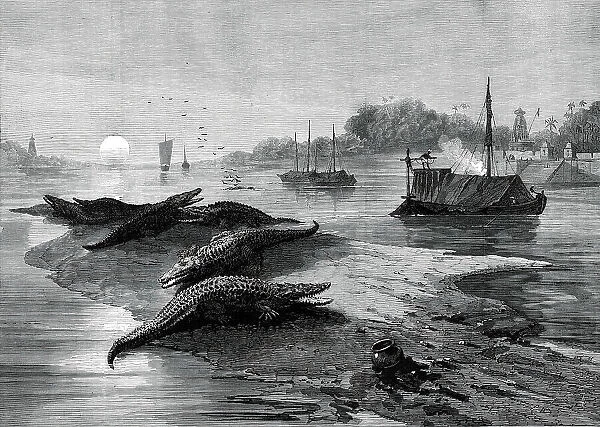 The Royal Visit to India: the Ganges, from a sketch by one of our special artists, 1876. Creator: Unknown