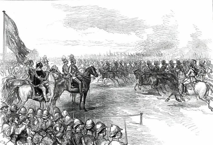 Framed Print : The Royal Visit to India: Grand Review at Delhi - the Gallop Past...1876. Creator: C.R Framed Print : The Royal Visit to India: Grand Review at Delhi - the Gallop Past...1876. Creator: C.R