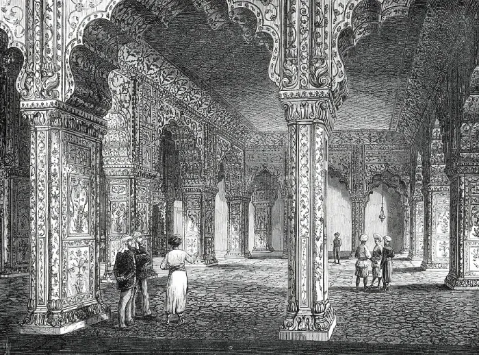Framed Print : The Royal Visit to India: Interior of the Dewan-I-Khas, in the Palace at Delhi, 1876. Creator: Unknown Framed Print : The Royal Visit to India: Interior of the Dewan-I-Khas, in the Palace at Delhi, 1876. Creator: Unknown