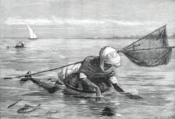 Framed Print : The Royal Visit to India: Pala Fishermen on the Indus, 1876. Creator: Unknown