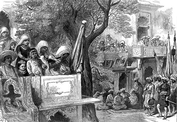 The Royal Visit to India: waiting for the Shahzadah, Gwalior...1876. Creator: Unknown