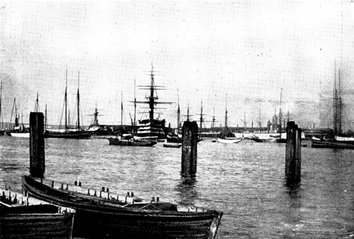 Framed Print : The Royal Visit to Portsmouth: the Harbour, 1898. Creator: Unknown Framed Print : The Royal Visit to Portsmouth: the Harbour, 1898. Creator: Unknown