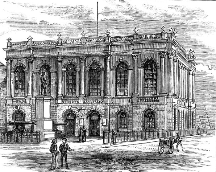 Framed Print : The Royal Visit to Swansea: Swansea Townhall, 1881. Creator: Unknown Framed Print : The Royal Visit to Swansea: Swansea Townhall, 1881. Creator: Unknown