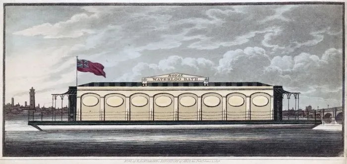 Framed Print : The Royal Waterloo Bath, pub. 1819. Creator: English School (19th Century) Framed Print : The Royal Waterloo Bath, pub. 1819. Creator: English School (19th Century)