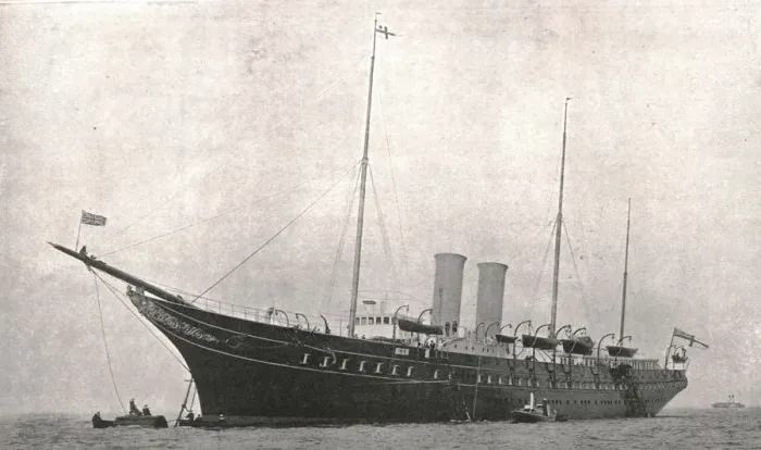 Framed Print : The Royal Yacht leaving Cowes, Isle of Wight, 6 August 1902. Creator: Unknown Framed Print : The Royal Yacht leaving Cowes, Isle of Wight, 6 August 1902. Creator: Unknown
