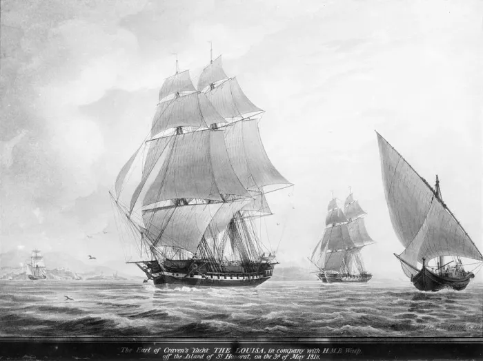 Framed Print : Royal Yacht Squadron painting of Louisa. Creator: Kirk & Sons of Cowes Framed Print : Royal Yacht Squadron painting of Louisa. Creator: Kirk & Sons of Cowes