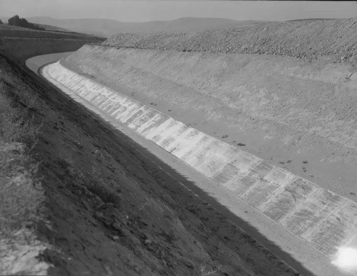 Framed Print : Roza Irrigation Canal, Yakima County, Washington, 1939. Creator: Dorothea Lange Framed Print : Roza Irrigation Canal, Yakima County, Washington, 1939. Creator: Dorothea Lange