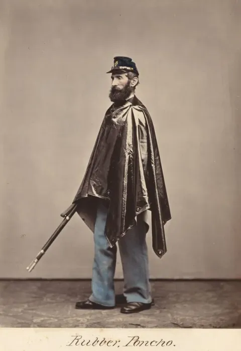 Framed Print : Rubber Poncho, 1866. Creator: Oliver H. Willard Framed Print : Rubber Poncho, 1866. Creator: Oliver H. Willard