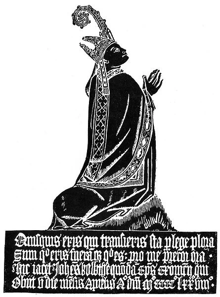 Rubbing of a medieval engraved brass, c1478 (1901)