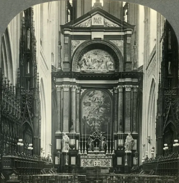 Framed Print : Rubens Assumption of the Virgin, Cathedral of Notre Dame, Antwerp, Belgium, c1930s Framed Print : Rubens Assumption of the Virgin, Cathedral of Notre Dame, Antwerp, Belgium, c1930s