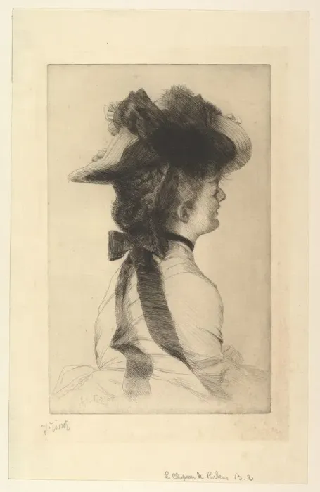 Framed Print : The Rubens Hat, 1875. Creator: James Tissot Framed Print : The Rubens Hat, 1875. Creator: James Tissot