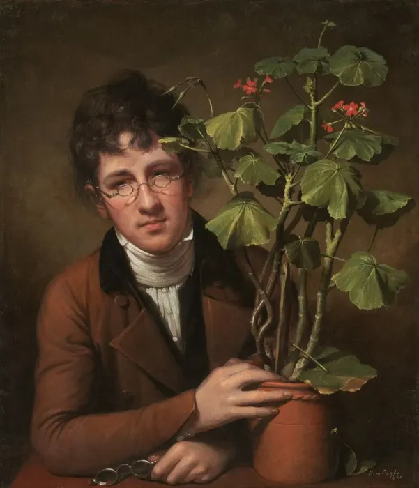 Framed Print : Rubens Peale with a Geranium, 1801. Creator: Rembrandt Peale Framed Print : Rubens Peale with a Geranium, 1801. Creator: Rembrandt Peale