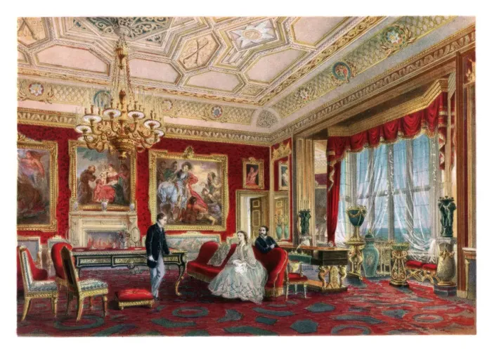 Framed Print : The Rubens Room, Windsor Castle. c1850-1910 Framed Print : The Rubens Room, Windsor Castle. c1850-1910