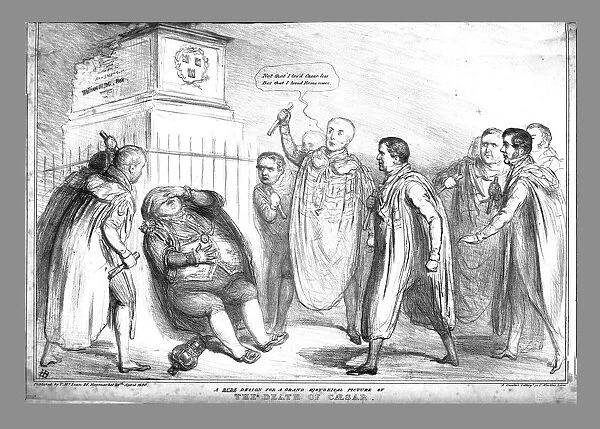 A Rude Design for a Grand Historical Picture of The Death of Caesar, 1836. Creator: John Doyle