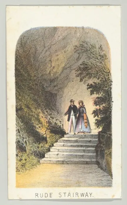 Framed Print : Rude Stairway, from the series, Views in Central Park, New York, Part 2, 1864 Framed Print : Rude Stairway, from the series, Views in Central Park, New York, Part 2, 1864