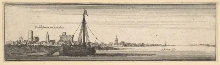 Framed Print : Rüdesheim, 1642-44. Creator: Wenceslaus Hollar Framed Print : Rüdesheim, 1642-44. Creator: Wenceslaus Hollar