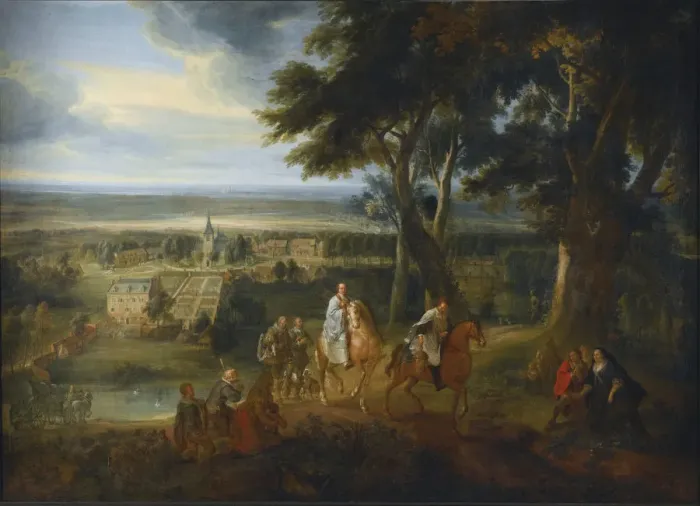 Framed Print : Rudolf of Habsburg (1218-1291) handing over his horse to a priest delivering the viaticum. Artist: D Arthois, Jacques (1613-1686) Framed Print : Rudolf of Habsburg (1218-1291) handing over his horse to a priest delivering the viaticum. Artist: D Arthois, Jacques (1613-1686)