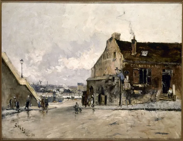 Framed Print : Rue Beethoven, in Passy, 1884. Creator: Frank Myers Boggs Framed Print : Rue Beethoven, in Passy, 1884. Creator: Frank Myers Boggs