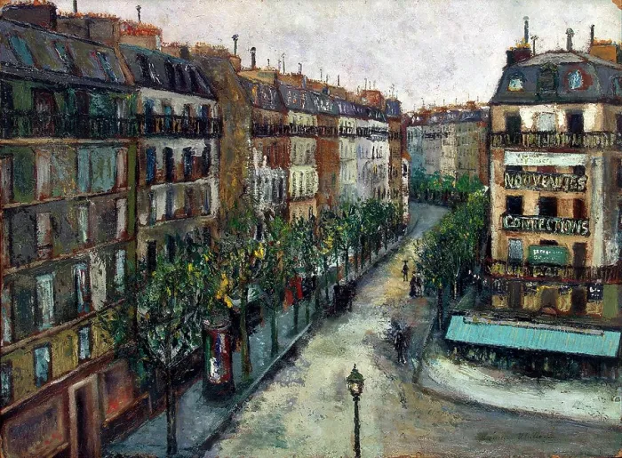 Framed Print : Rue Custine a Montmartre, 1909-1910. Creator: Maurice Utrillo. Rue Custine a Montmartre, 1909-1910. Creator: Maurice Utrillo Framed Print : Rue Custine a Montmartre, 1909-1910. Creator: Maurice Utrillo. Rue Custine a Montmartre, 1909-1910. Creator: Maurice Utrillo