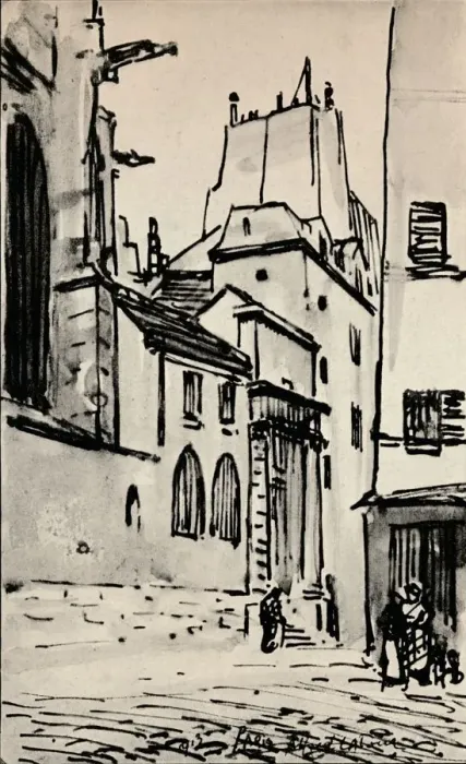 Framed Print : Rue des Barres, 1915. Artist: Alfred Latour Framed Print : Rue des Barres, 1915. Artist: Alfred Latour