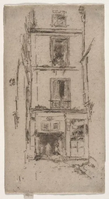 Framed Print : Rue des Bons Enfants, Tours. Creator: James McNeill Whistler (American, 1834-1903) Framed Print : Rue des Bons Enfants, Tours. Creator: James McNeill Whistler (American, 1834-1903)