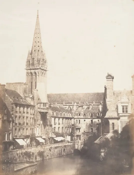 Framed Print : Rue des Petits Murs, Caen, 1852-54. Creator: Edmond Bacot