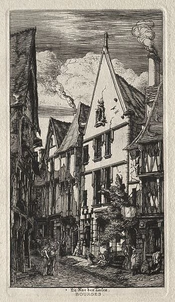 Rue des Toiles, Bourges, 1853. Creator: Charles Meryon (French, 1821-1868)