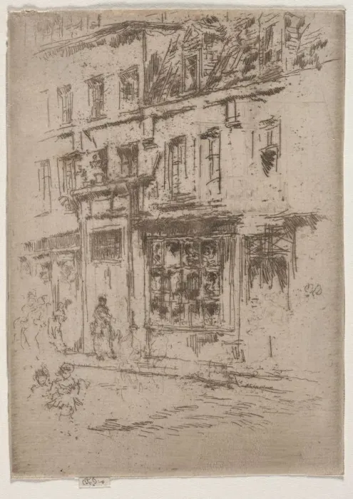Framed Print : Rue du Buerre, Brussels. Creator: James McNeill Whistler (American, 1834-1903) Framed Print : Rue du Buerre, Brussels. Creator: James McNeill Whistler (American, 1834-1903)