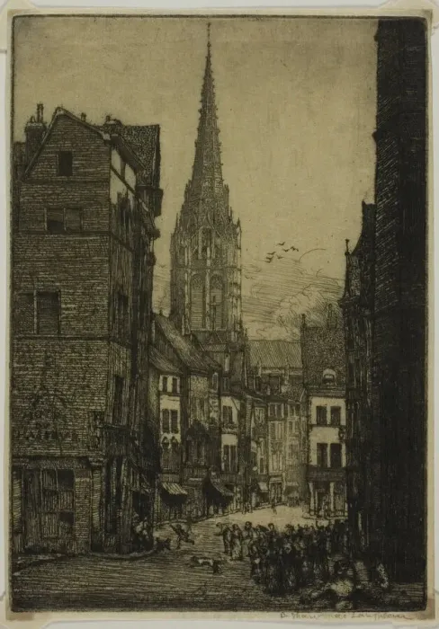 Framed Print : Rue du Chasseur, Rouen, 1903. Creator: Donald Shaw MacLaughlan Framed Print : Rue du Chasseur, Rouen, 1903. Creator: Donald Shaw MacLaughlan