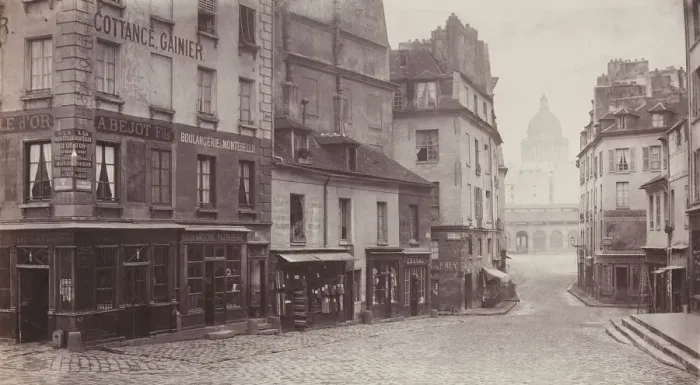 Framed Print : Rue du Haut-Pave (Pantheon in Distance), 1865-69. Creator: Charles Marville Framed Print : Rue du Haut-Pave (Pantheon in Distance), 1865-69. Creator: Charles Marville