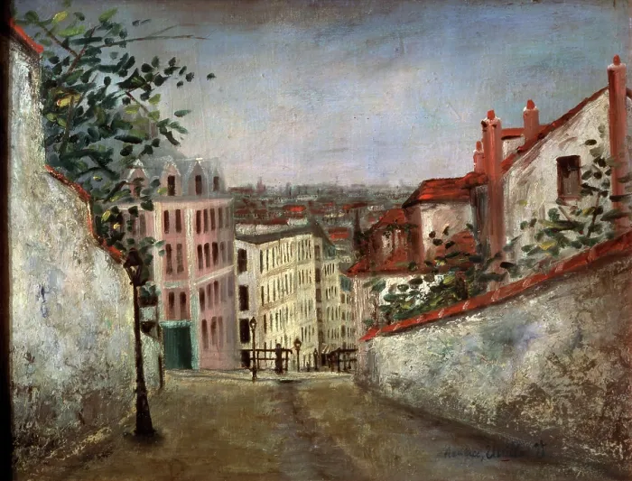 Framed Print : Rue du Mont Cenis, Montmartre, c1914-c1919. Creator: Maurice Utrillo. Rue du Mont Cenis, Montmartre, c1914-c1919. Creator: Maurice Utrillo Framed Print : Rue du Mont Cenis, Montmartre, c1914-c1919. Creator: Maurice Utrillo. Rue du Mont Cenis, Montmartre, c1914-c1919. Creator: Maurice Utrillo
