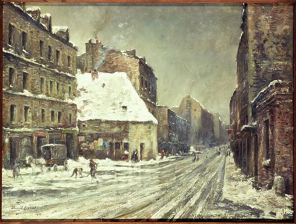Rue du Mont-Cenis, under snow, 1907. Creator: Marcel Cogniet